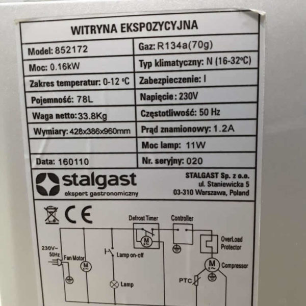 Witryna ekspozycyjna srebrna 78l